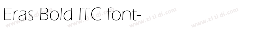 Eras Bold ITC font字体转换